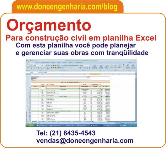 Orçamento de Obras Planejamento e Controle de Custos