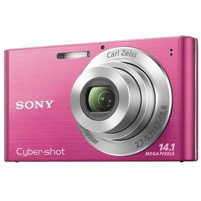 Câmera Digital Sony Cyber-Shot DSC-W320 14.1 MP Pink com Bateria e Carregador + Grátis Cartão d