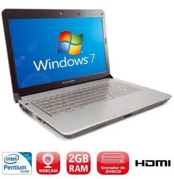 Notebook Positivo Premium 3140 c / Intel Pentium Dual Core T4500, 2GB, 320GB, Gravador de DVD, W