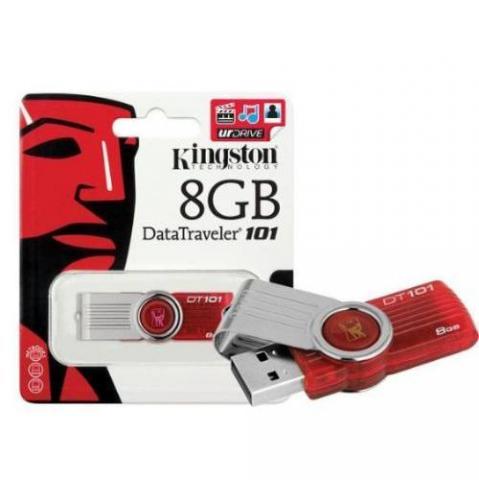 Pen Drive Kingston DataTraveler 101 G2 8GB Vermelho - DT101G2 / 8GB