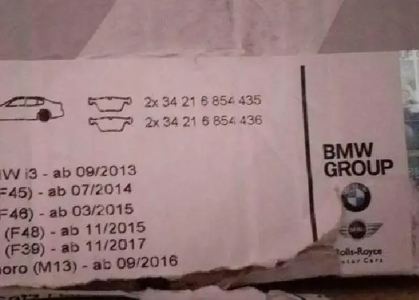 Pastilhas de freio BMW