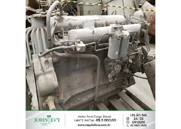 Leilão - Motor Ford Cargo á diesel