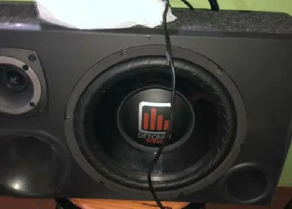 Caixa de som sub e módulo top