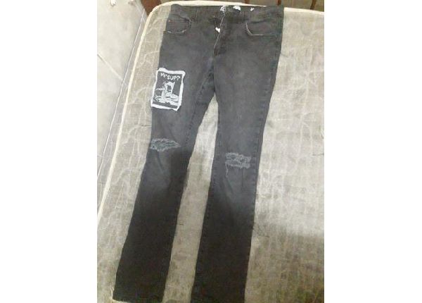 Calça Jeans Preta Masculina Tam 40