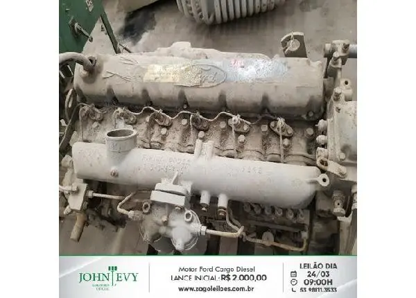 Leilão - Motor Ford Cargo á diesel
