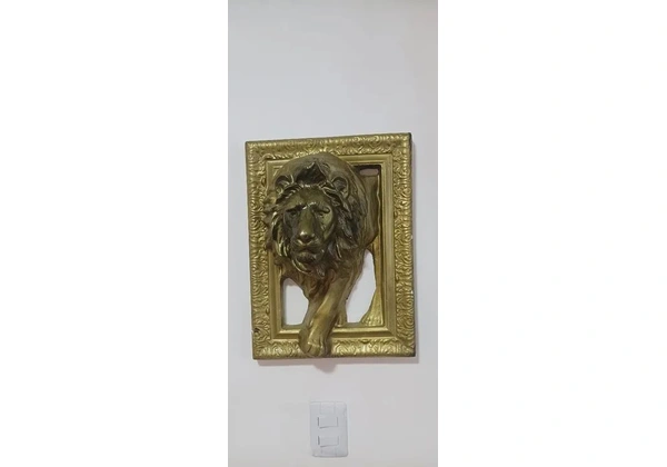 Escultura Leão da tribo de Judá de Gesso com pó de mármore