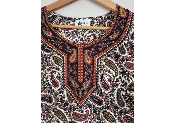 túnica de seda estilo indiano / hippie