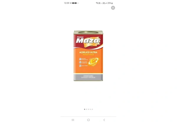Tinta Acrílico Ultra Fosco Branco 18 Litros - Maza<br>Ambiente Interno e Externo