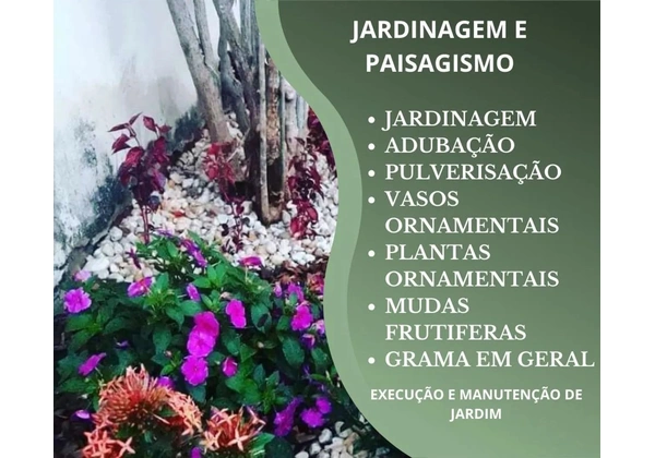 Jardinagem em geral paisagismo, grama, plantas, manutenção de jardim, adubos