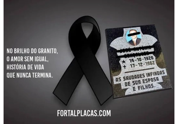 Placa de Granito para túmulo