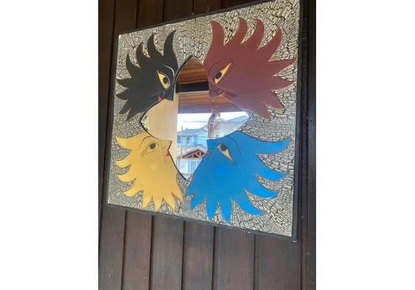 QUADRO DECORATIVO COM ESPELHO