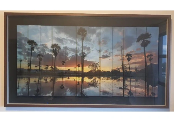 Quadro de Palmeiras Ao Pôr do Sol - 1, 4 x 0, 8m