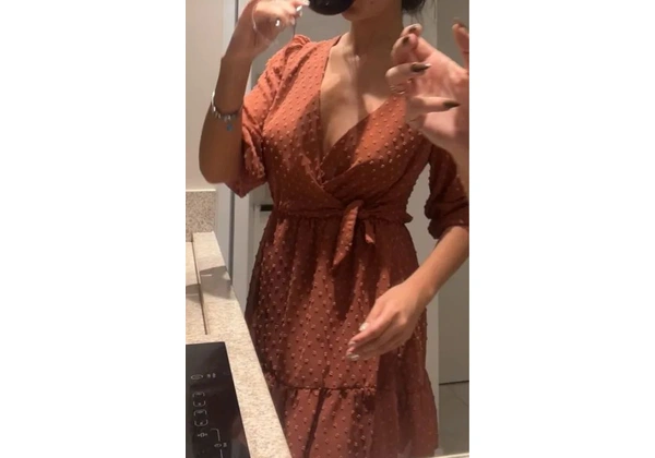 Vestido nude rosa Zara
