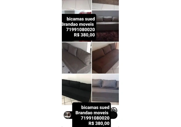 Sofa bicama R$ 350, 00 acompanha 3 almofadas grandes