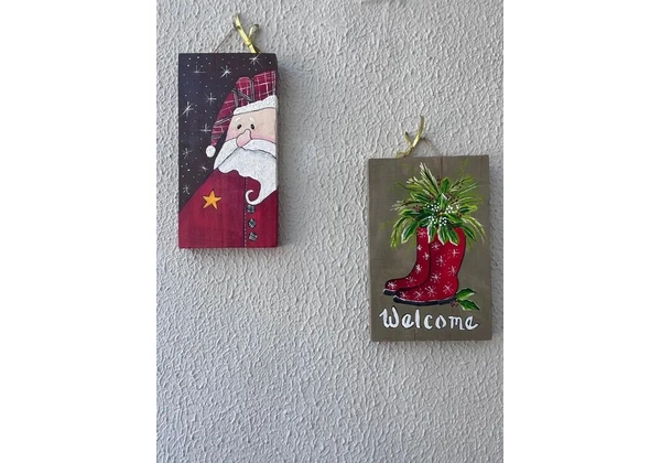 Papai Noel e Bota de Natal Decorativas