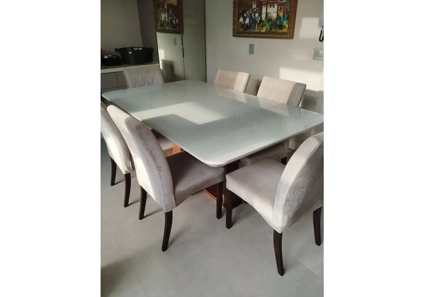 Jogo de Mesa de Jantar com 8 Cadeiras