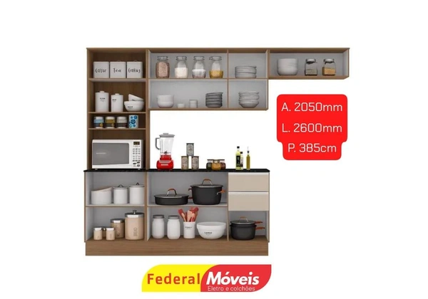 Armário de cozinha lindo kit vai deixa sua casa linda . Vem na FEDERAL MÓVEIS .