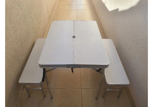 Mesa e cadeira vision peaks para camping Portátil 4 pessoas (Importado)