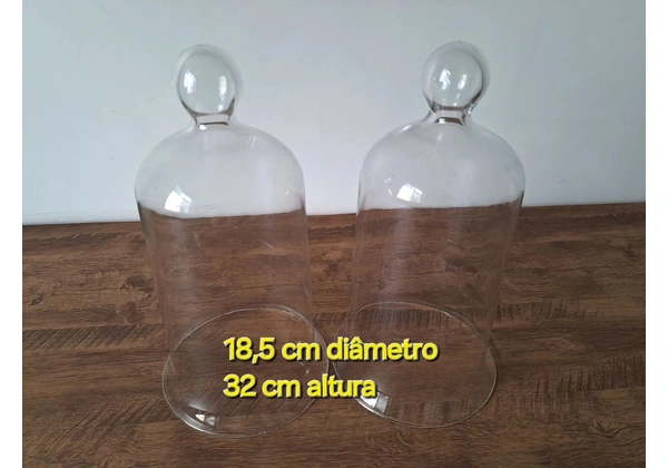 Cúpula de Vidro R$ 100 as 2 peças