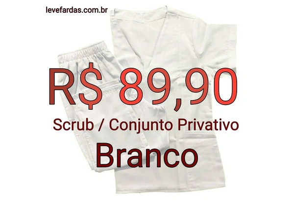 Scrub / Conjunto Privativo - Brim Branco
