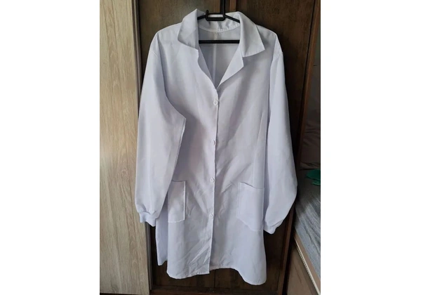 Jaleco Branco Manga Longa com Punho