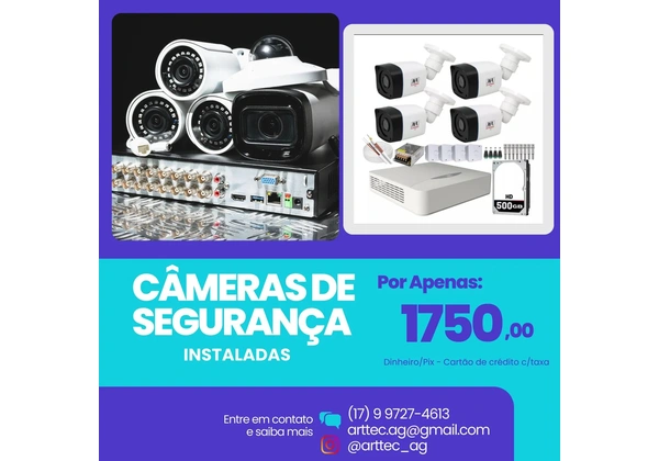 CÂMERAS DE SEGURANÇA INSTALADAS