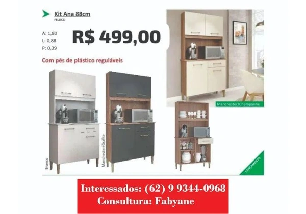 Armario de cozinha Kit ana 88cm