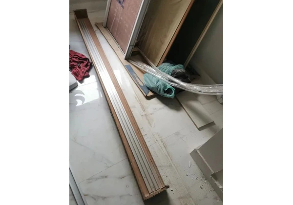 Duas persianas de bambu