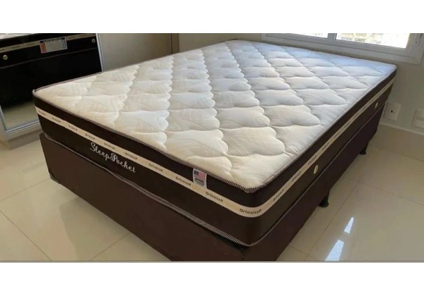 Cama box Queen colchão e base