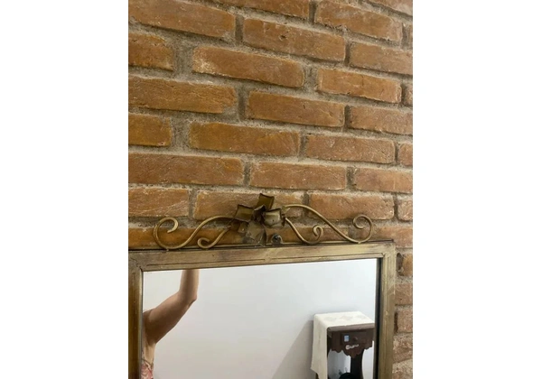 ESPELHO COM MOLDURA EM BRONZE