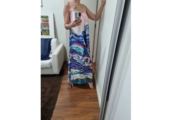 vestido com etiqueta, cetim, com forro, m, karla vivian, paguei 600 reias