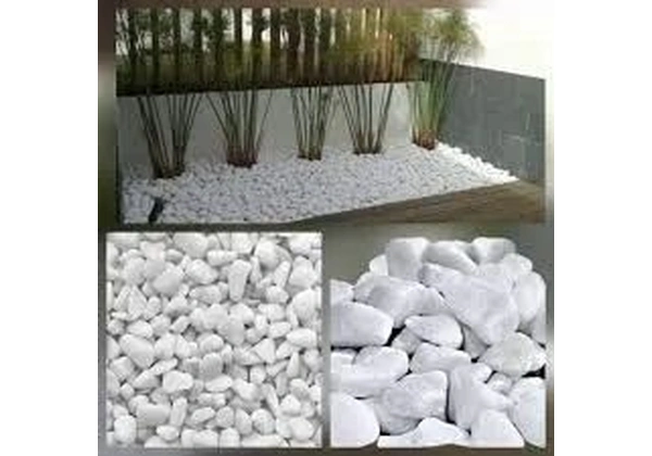 Seixo Rio branco pedras branca para jardins e paisagismo 15 kg *