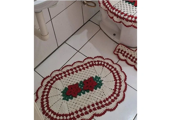 Jogo de banheiro em crochê