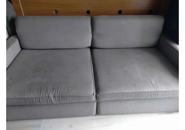 Sofá retrátil 2 lugares em Estofado / Tecido Cinza 90 cm x 224 cm x 155 cm