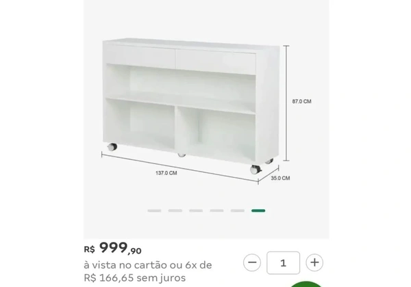 Aparador/Rack/ Bancada Tok&Stok- Impecável