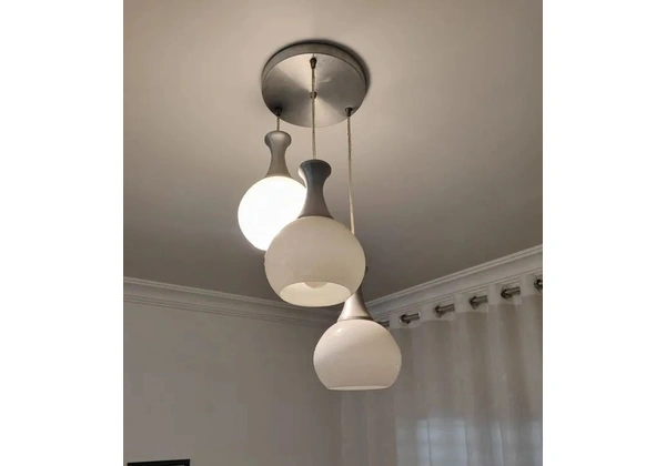 Lustre com 1 e 3 cúpulas