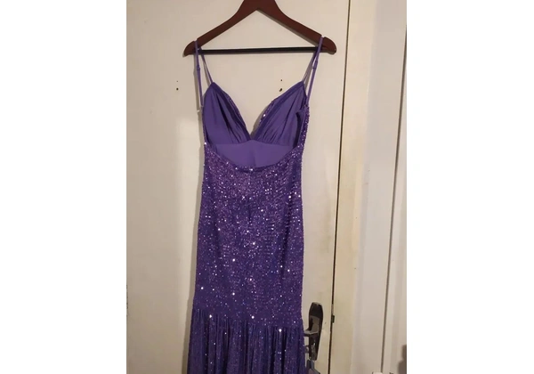 Vestido longo de paetê