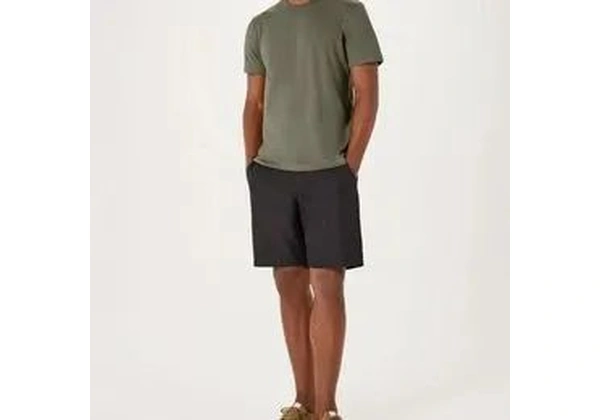 Camiseta Básica Masculina Manga Curta Slim - Verde Tamanho P