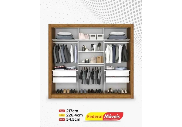 Guarda Roupa Portas de Correr com Espelho Novo Temos Outras Cores