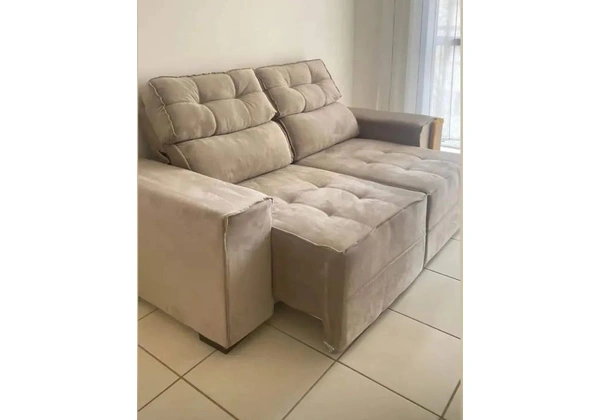 Sofá retratil reclinável New veludo 2, 00 mts