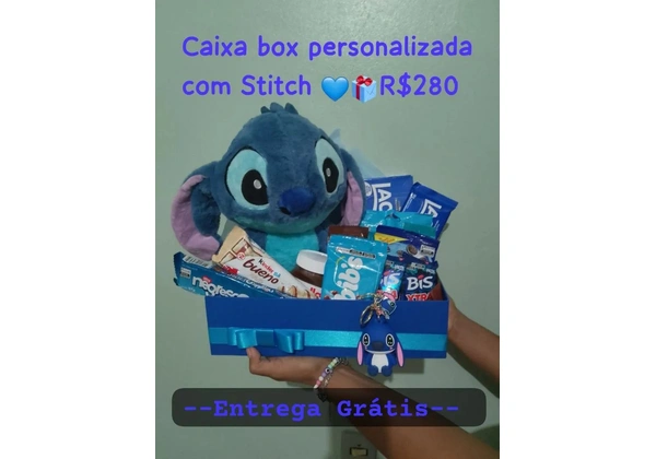 Cesta de chocolate com stitch