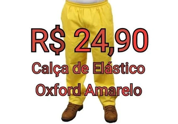 Calça Operacional de Elástico Oxford Preto