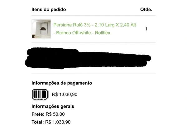 Persiana rolô solar 3% 2, 10 x 2, 40, branco off white