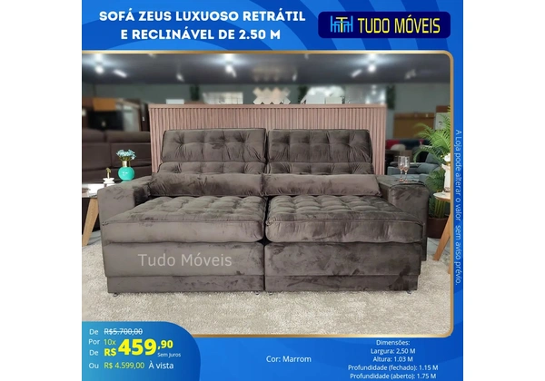 SOFÁ 2.50M / ALTO PADRÃO COM MOLAS E PILLOW ENTREGA E MONTAGEM GRATIS