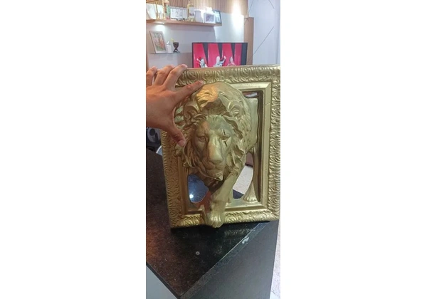 Escultura Leão da tribo de Judá de Gesso com pó de mármore