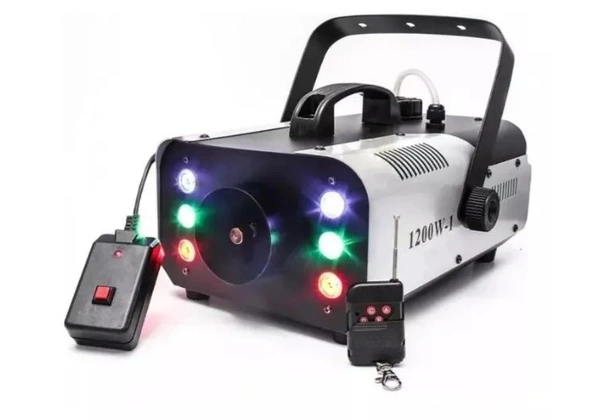 maquina de fumaça 1200w com 6leds rgb lk-y9 luatek