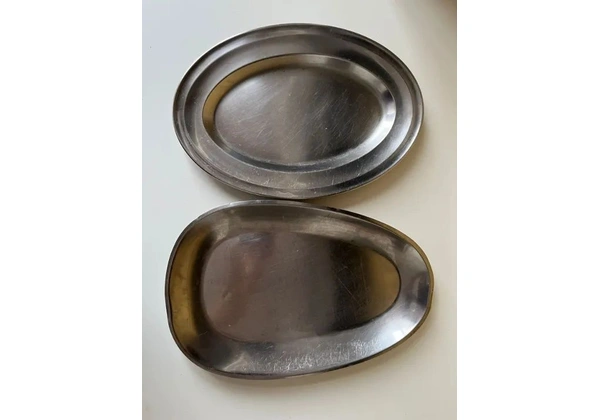 Baixelas de inox para servir - 2 peças