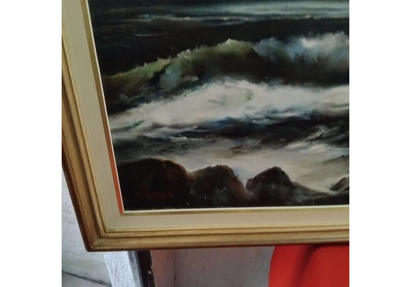 Quadro antigo pintura a óleo