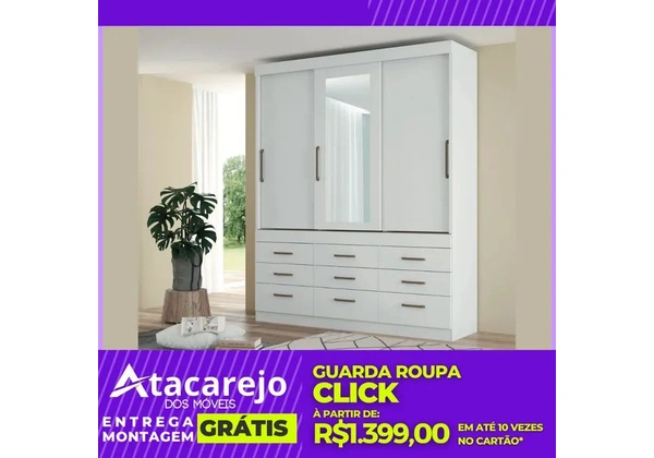 Guarda Roupa Casal Entrega e Monta Grátis