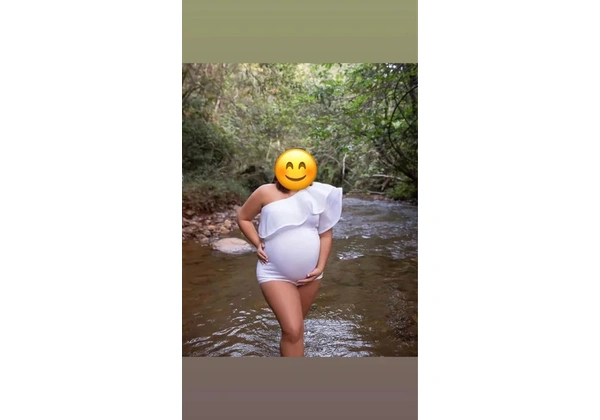 Body branco, ideal para ensaio fotográfico de gestante!